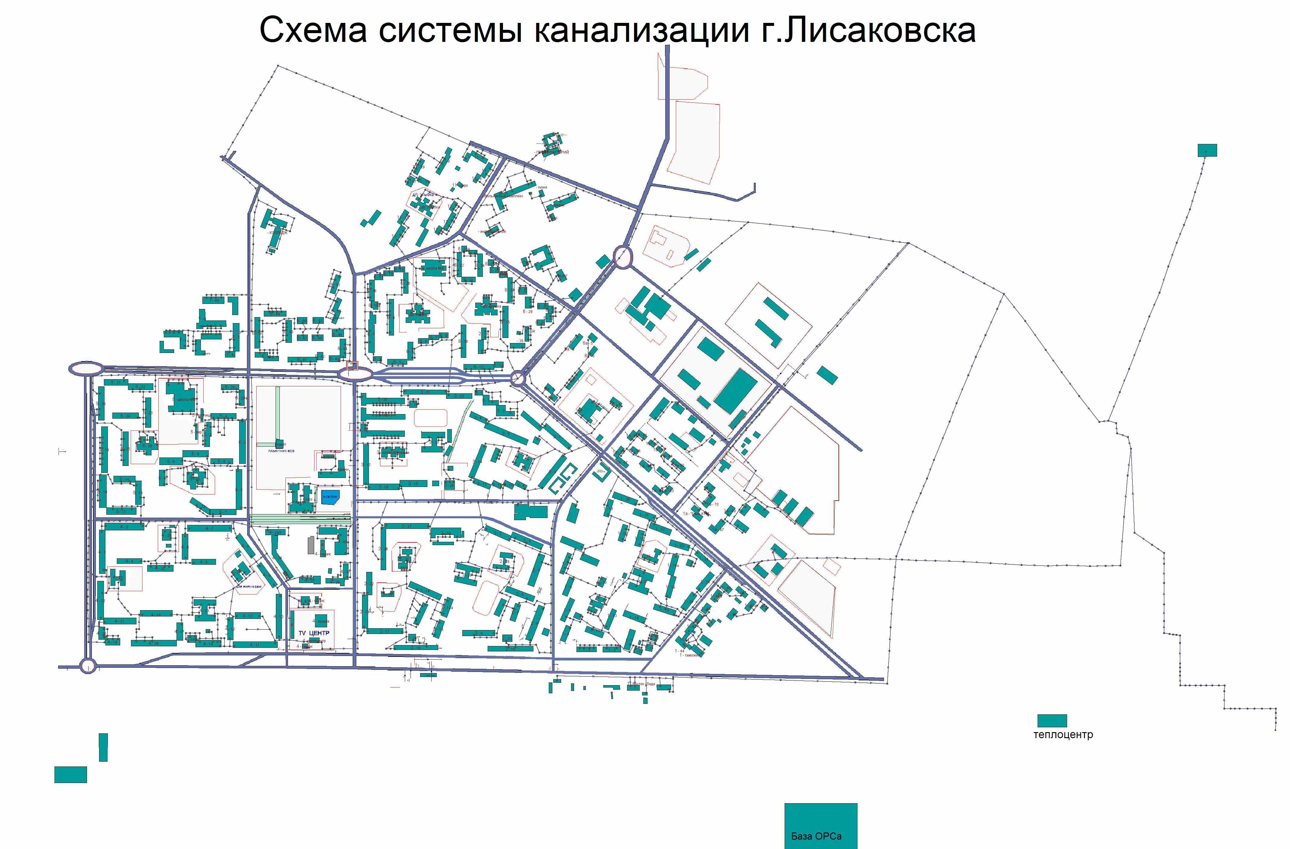 Карта рудного с номерами домов названиями улиц